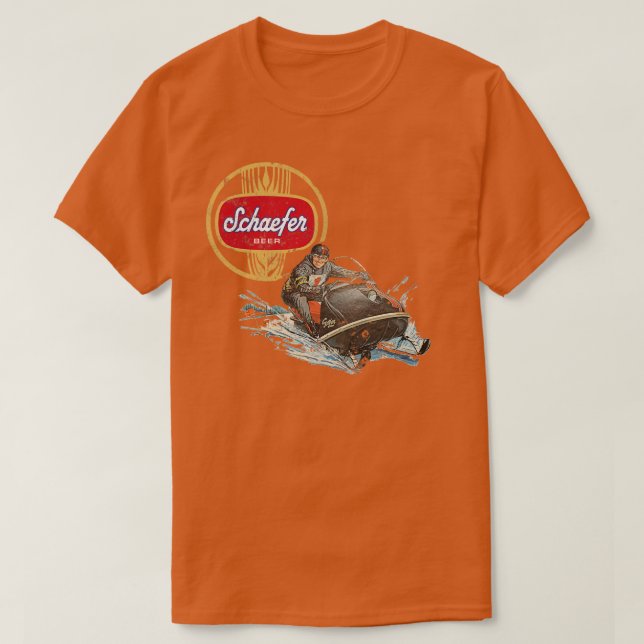 Schaefer Beer Snowmobile T-Shirt (Design Front)