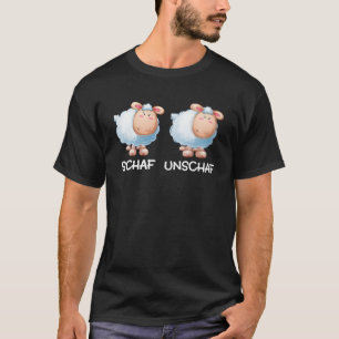 Schaf Unschaf with German Text Kinder Wortwitz T-Shirt