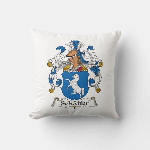 Schaffer Family Crest Throw Pillow