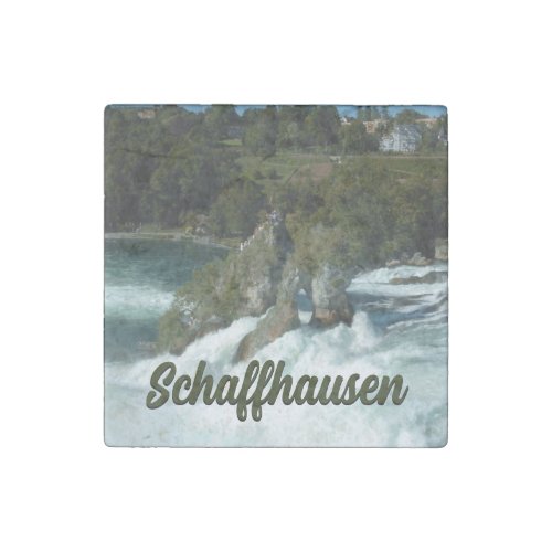 Schaffhausen Scenic Rhine Falls in Switzerland Stone Magnet