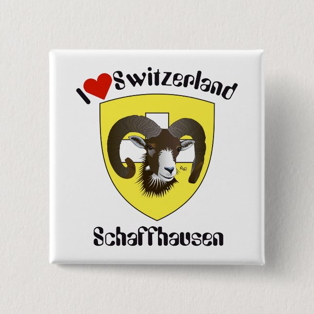 Schaffhausen Schweiz Button (Front)