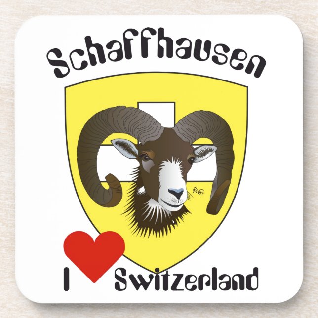 Schaffhausen Schweiz Kork-Untersetzer Beverage Coaster (Front)