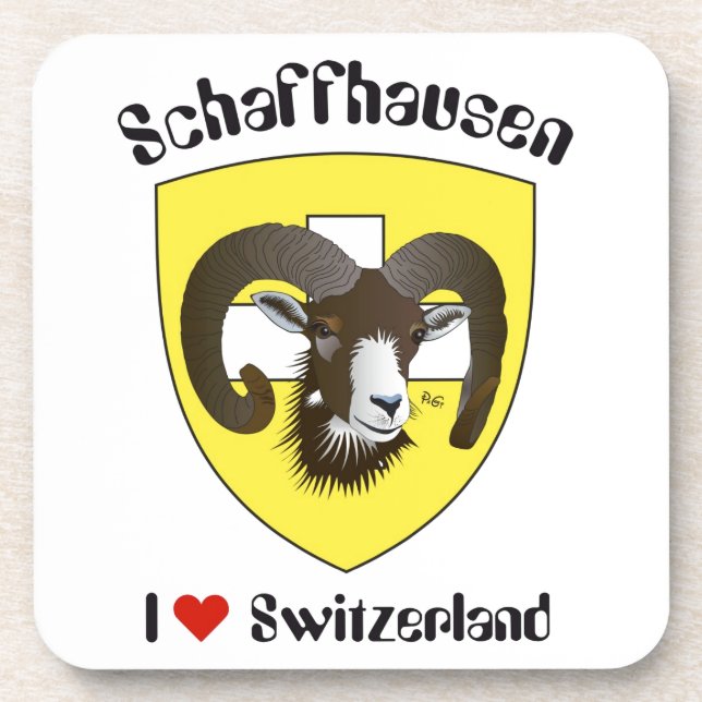 Schaffhausen Schweiz Kork-Untersetzer Drink Coaster (Front)