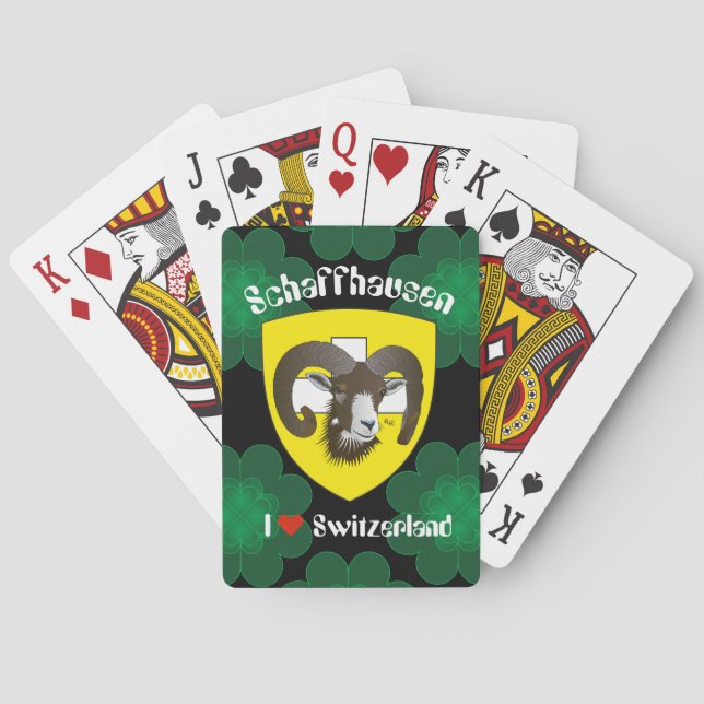 Schaffhausen - Schweiz - Suisse - Spielkarten Poker Cards (Back)