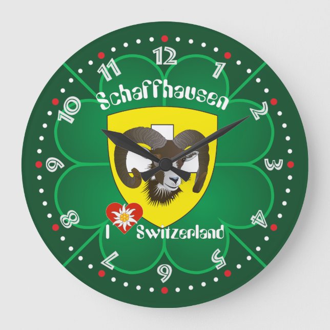 Schaffhausen - Schweiz - Suisse - Svizzera Uhr Large Clock (Front)