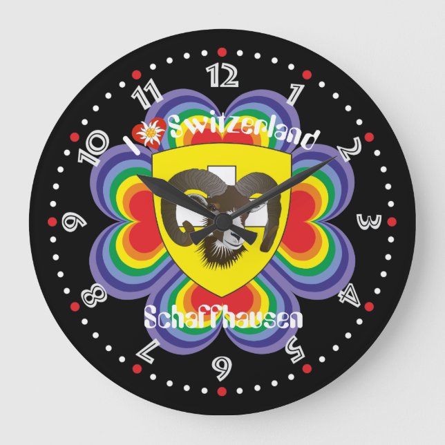 Schaffhausen - Schweiz - Suisse - Svizzera Uhr Large Clock (Front)