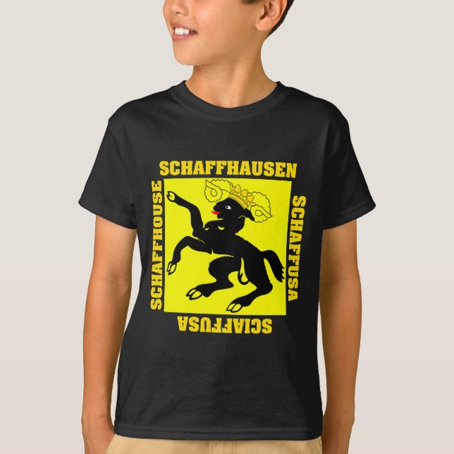 Schaffhausen Switzerland Canton Flag T-Shirt (Front)