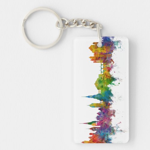 Schaffhausen Switzerland Skyline Keychain