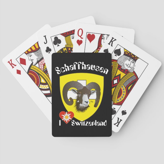 Schaffhausen - Switzerland - Suisse - Playcards Poker Cards (Back)
