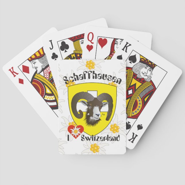 Schaffhausen - Switzerland - Suisse - Playcards Poker Cards (Back)