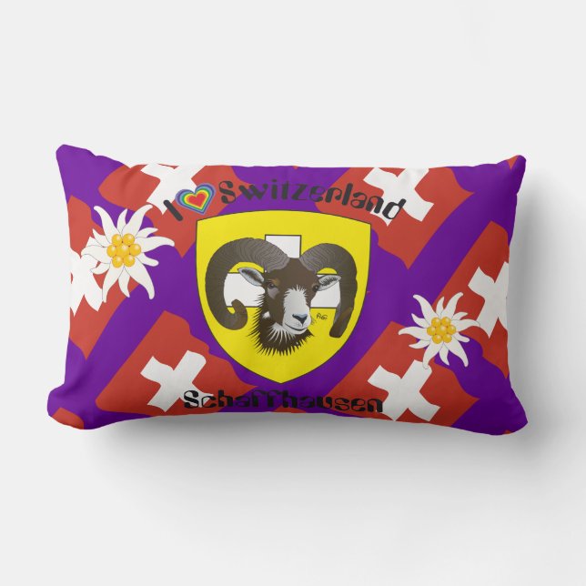 Schaffhausen - Switzerland - Suisse - Svizzera Kis Lumbar Pillow (Front)