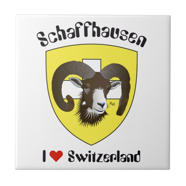 Schaffhausen Switzerland Suisse Svizzera Svizra Fl Ceramic Tile (Front)