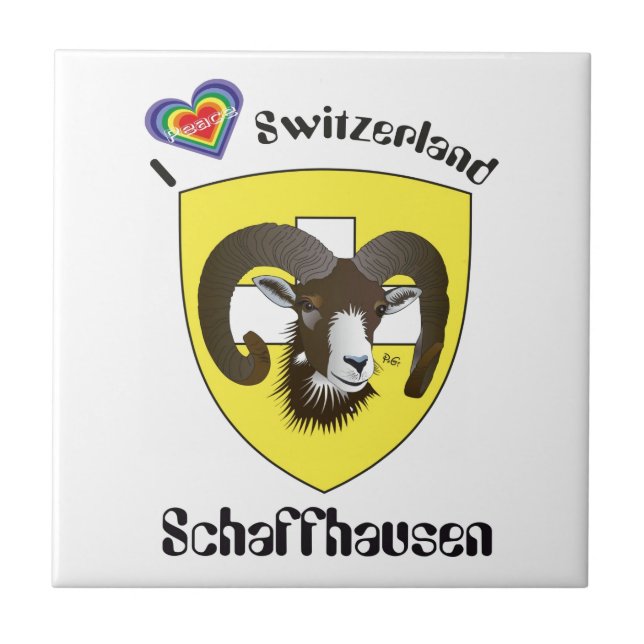 Schaffhausen Switzerland Suisse Svizzera Svizra Fl Ceramic Tile (Front)