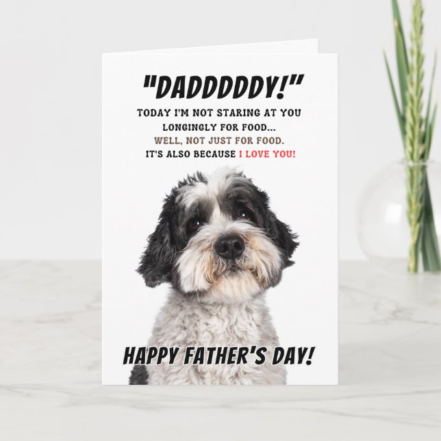 Schapendoes Father's Day Card (Front)