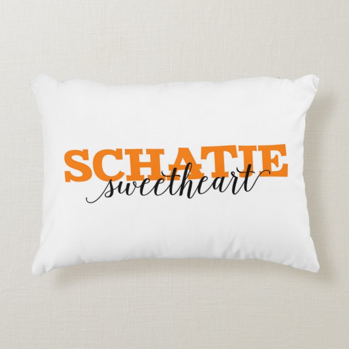 Schatje Sweetheart Dutch Vocabulary Words Decorative Pillow