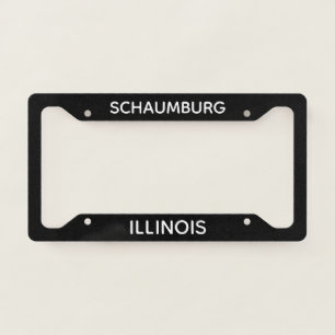 Schaumburg Illinois Black  License Plate Frame