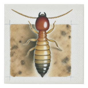 Schedorhinotermes termite 031024IREF232 - Watercol Faux Canvas Print