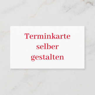 schedule appointment card