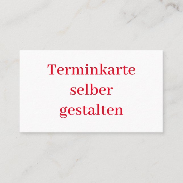 schedule appointment card (Front)