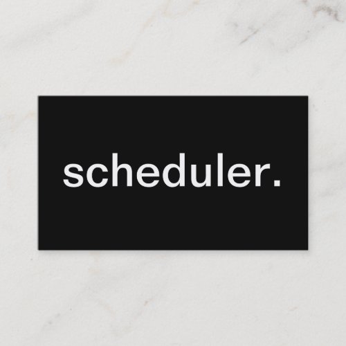 Scheduler Business Card