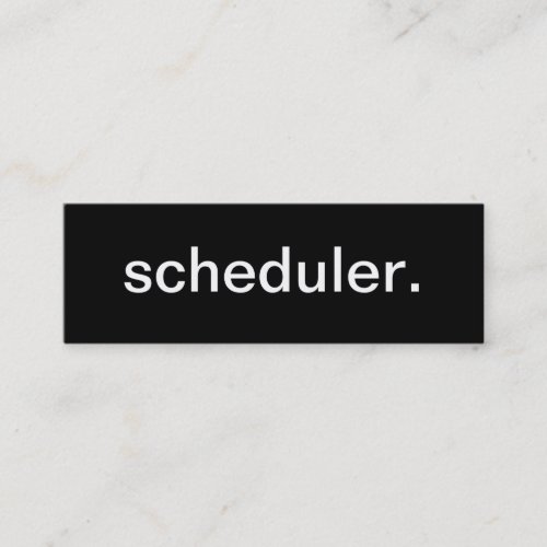 Scheduler Business Card
