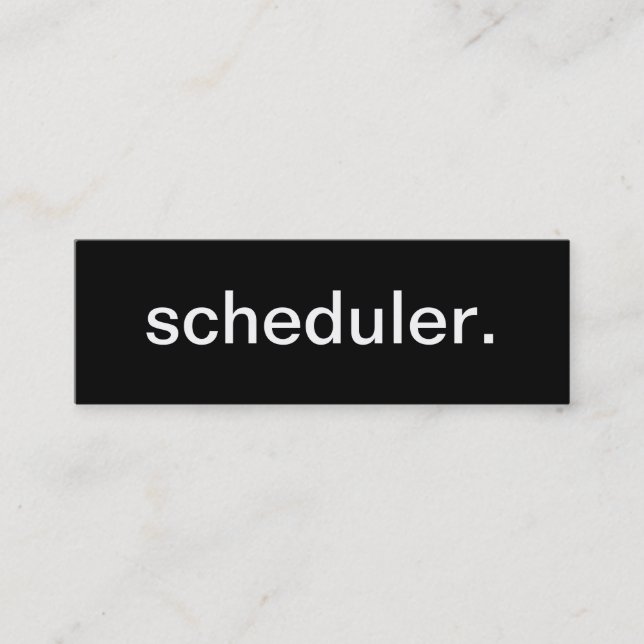 Scheduler Business Card (Front)