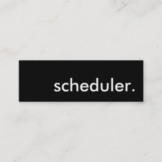 scheduler. mini business card