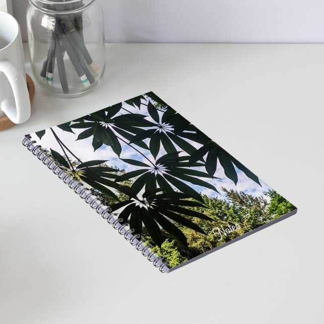 Schefflera Plant Leaves Floral Notebook (In Situ)