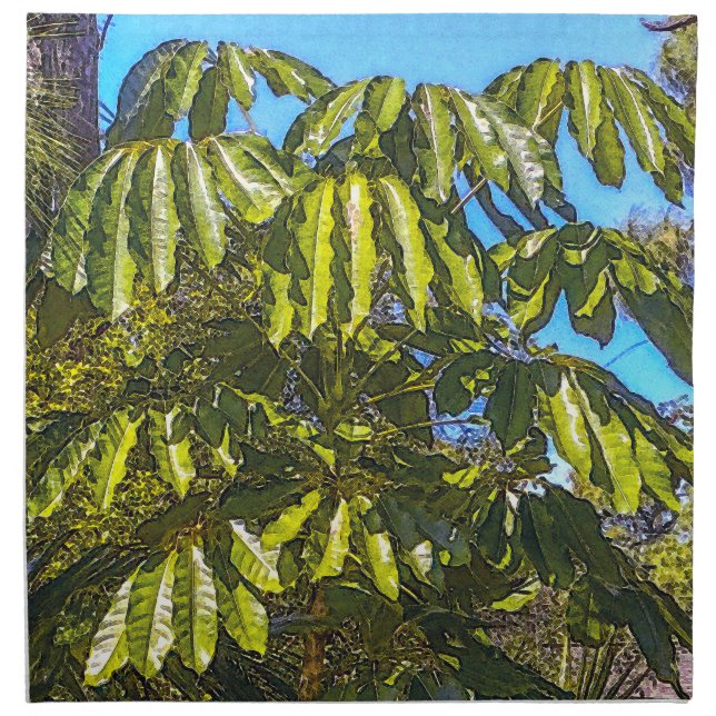 Schefflera Umbrellas Cloth Napkin (Front)