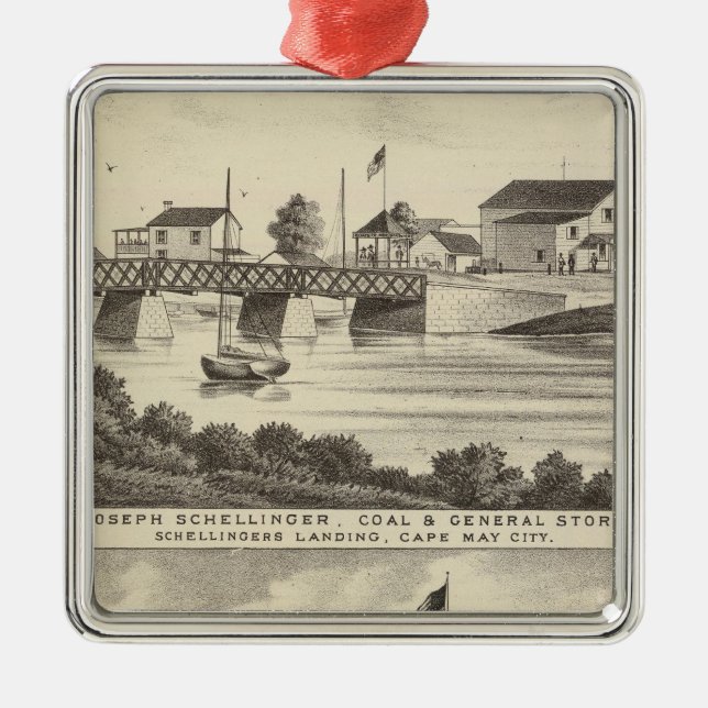 Schellinger Store and Ocean House Metal Ornament (Front)