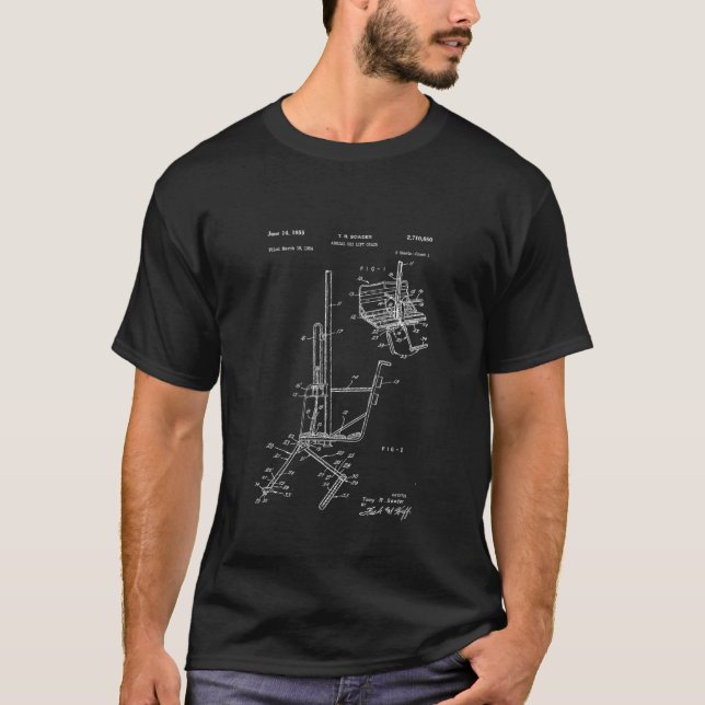 Schematic Of Ski Lift Chair  T-Shirt (Front)