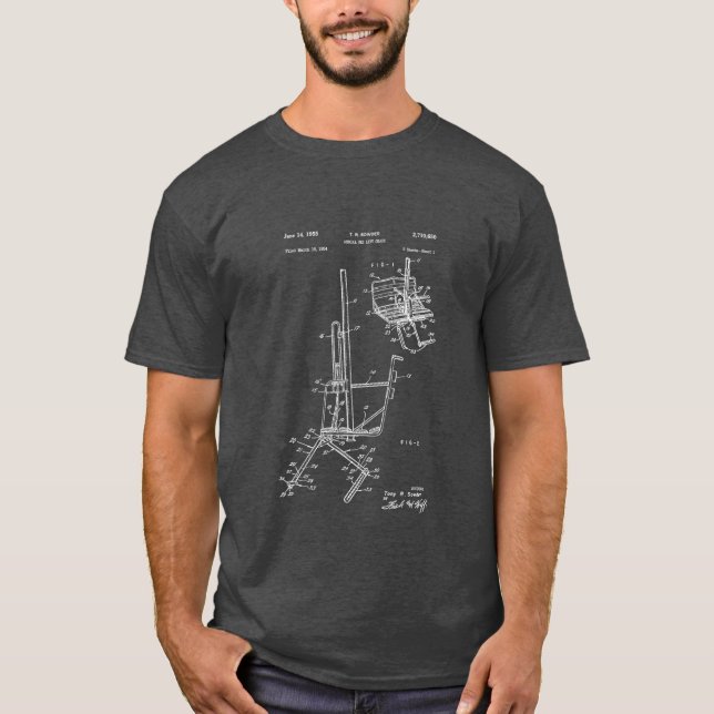 Schematic of Ski Lift Chair T-Shirt (Front)
