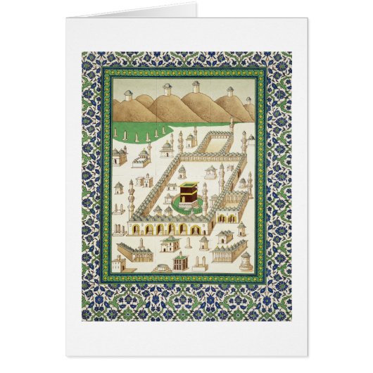 Schematic View of Mecca, showing the Qua'bah, from Cards (Front)
