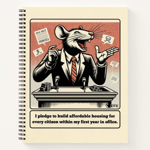 Scheming Tails The Conniving Rat Politician  Notebook