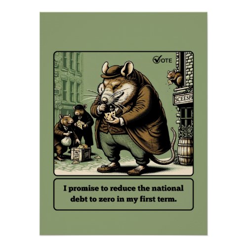Scheming Tails The Conniving Rat Politician  Poster