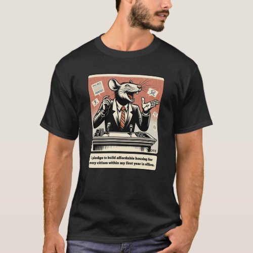 Scheming Tails The Conniving Rat Politician  T_Shirt