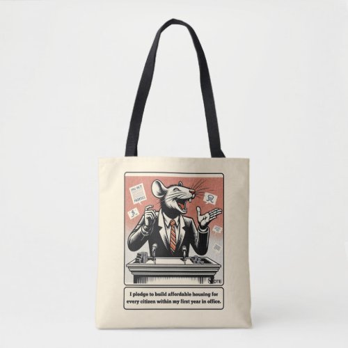 Scheming Tails The Conniving Rat Politician  Tote Bag