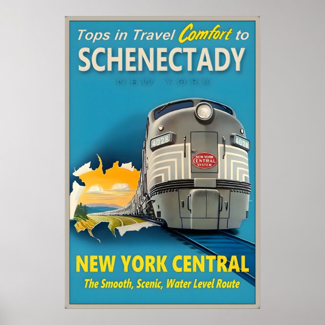 Schenectady New York Central Railroad Tops in Poster (Front)