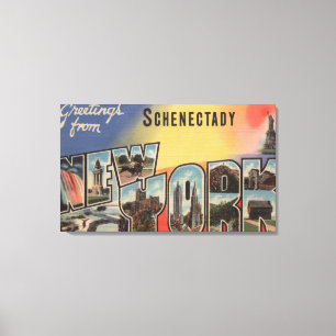 Schenectady, New York - Large Letter Scenes Canvas Print