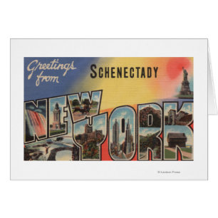 Schenectady, New York - Large Letter Scenes Cards