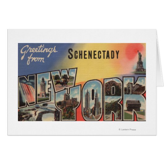 Schenectady, New York - Large Letter Scenes Cards (Front Horizontal)