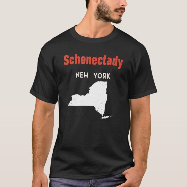 Schenectady New York USA State America Travel New  T-Shirt (Front)