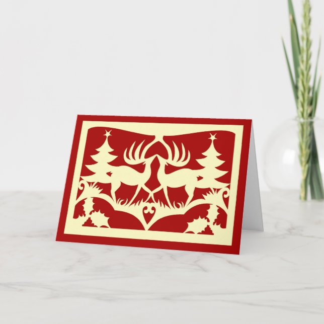 Scherenschnitte Christmas Holiday Card (Front)