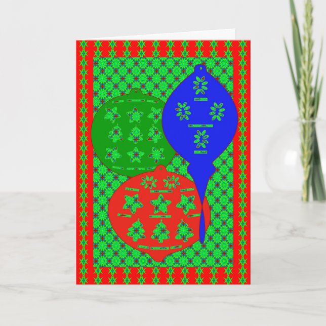 Scherenschnitte ornaments holiday card (Front)