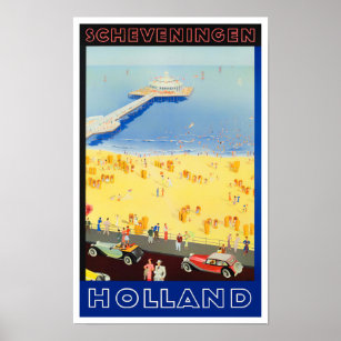 Vintage Travel Poster Holland Middelburg - Affiche de voyage Dutch Railways  - Rétro 
