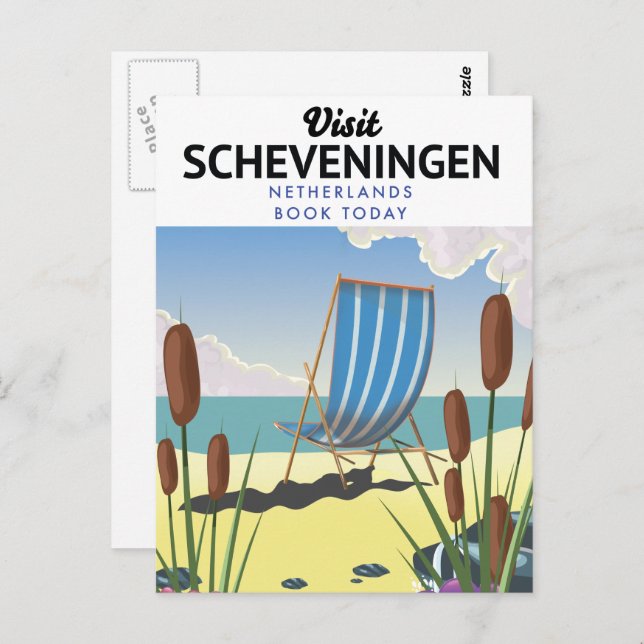 Scheveningen Netherlands beach poster Postcard (Front/Back)