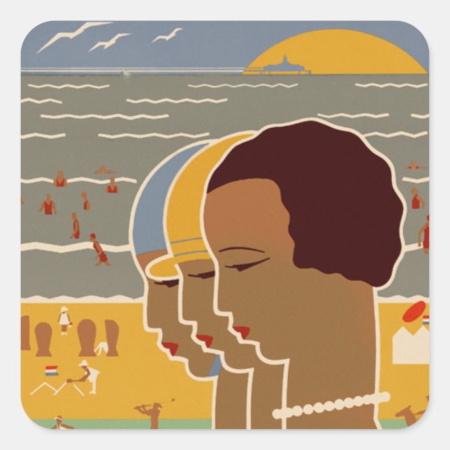 Scheveningen Square Sticker (Front)