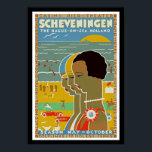 Scheveningen ~ The Hague on Sea, Holland Poster<br><div class="desc">Vintage Art Deco travel poster promoting Scheveningen,  the seaside resort for The Hague,  Holland.</div>