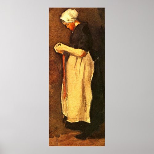 Scheveningen Woman by Vincent van Gogh Poster
