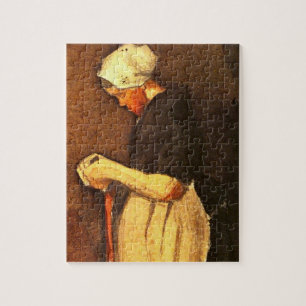 Scheveningen Woman Portrait by Vincent van Gogh Jigsaw Puzzle
